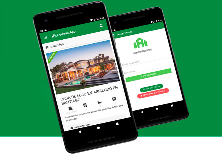 Aplicación móvil corredora de propiedades